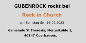 infoschild-rock in church